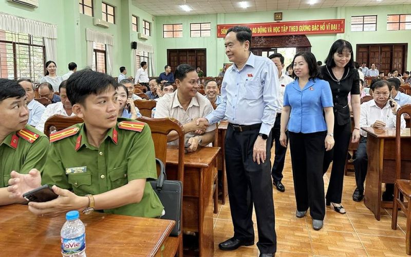 Phó Chủ tịch Thường trực Quốc hội Trần Thanh Mẫn tiếp xúc cử tri tại huyện Vị Thủy, Hậu Giang