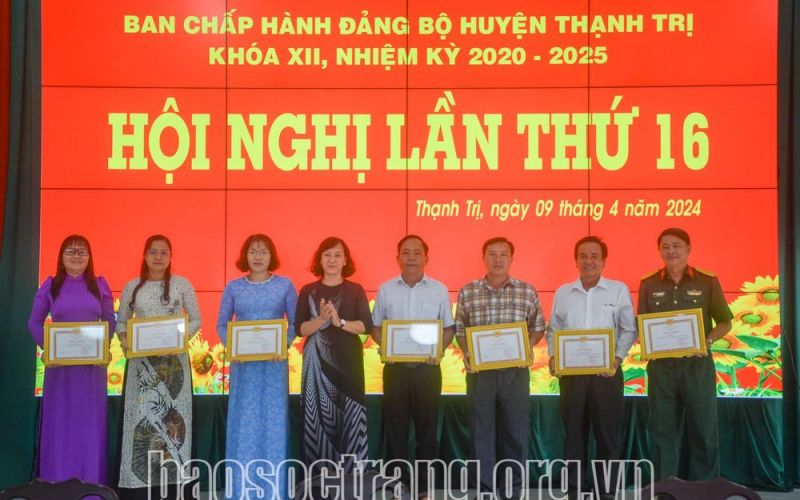 Ban Chấp hành Đảng bộ huyện Thạnh Trị thực hiện đạt nhiều kết quả tích cực trong quý I năm 2024