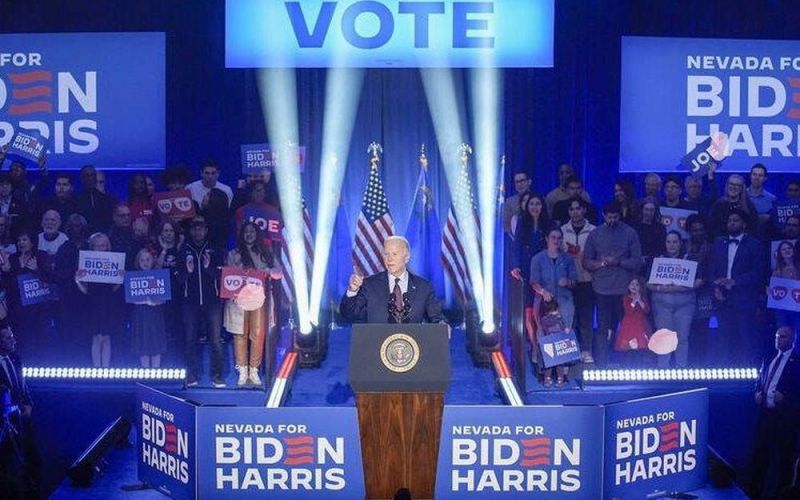 Bầu cử Mỹ: Tổng thống Biden chiến thắng trong cuộc bầu cử sơ bộ tại bang Nevada