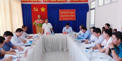 Bí thư Huyện ủy Thoại Sơn Nguyễn Như Anh làm việc với Đảng ủy 2 xã Định Mỹ và Vĩnh Phú