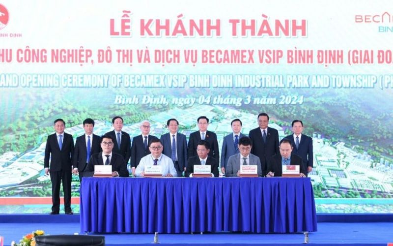 Bình Định: Khánh thành Khu công nghiệp, đô thị và dịch vụ Becamex VSIP Bình Định giai đoạn 1