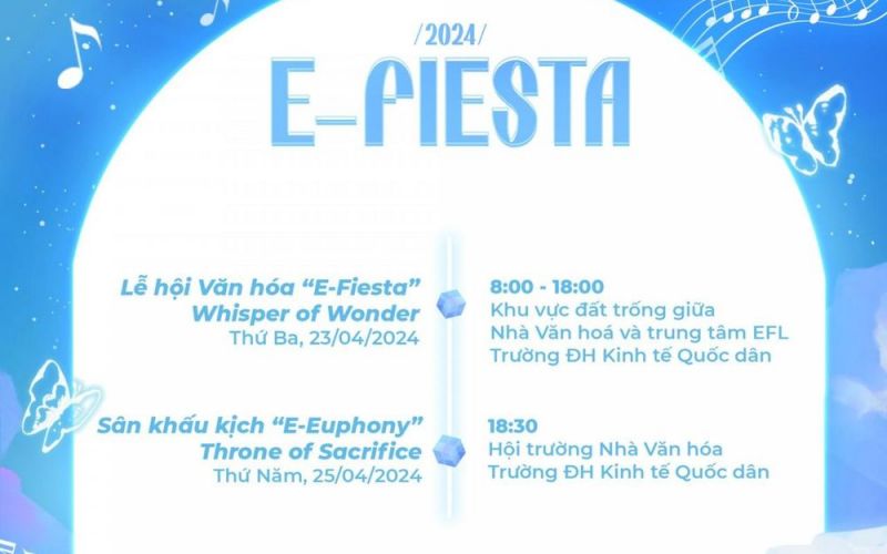 Đại học Kinh tế quốc dân tổ chức Lễ hội văn hóa E-Fiesta 2024