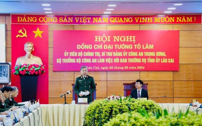 Đại tướng Tô Lâm, Bộ trưởng Bộ Công an thăm và làm việc tại tỉnh Lào Cai