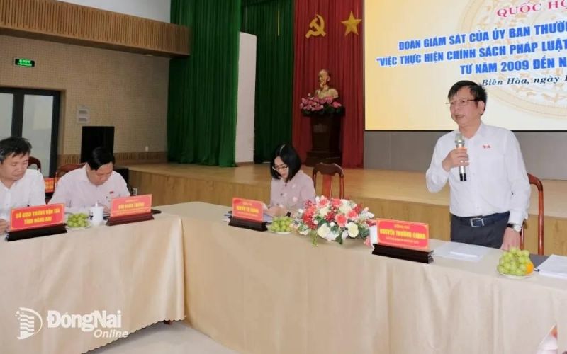 Đoàn giám sát của Ủy ban Thường vụ Quốc hội làm việc với thành phố Biên Hòa về đảm bảo an toàn giao thông