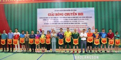 Gần 300 vận động viên tham gia Giải bóng chuyền hơi huyện Lộc Bình lần thứ II năm 2024