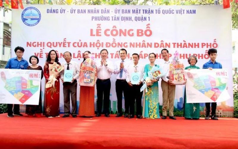 TP HCM: Công bố thành lập khu phố mới ở phường Tân Định, quận 1