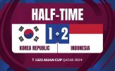 Trực tiếp U23 Hàn Quốc 2-2 U23 Indonesia: Quá hấp dẫn và kịch tính